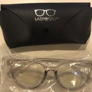 Unused LadyBoss glasses with leather case